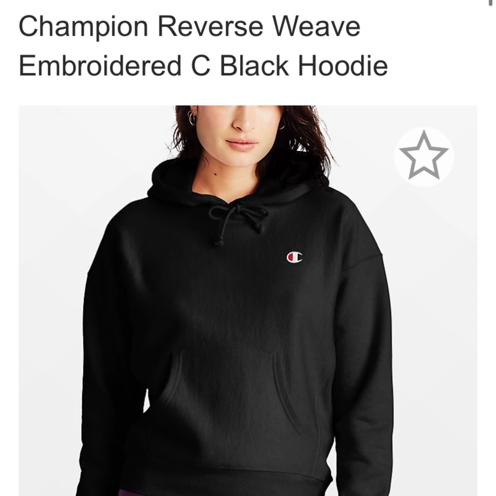 Womens Champion Black Hoodie